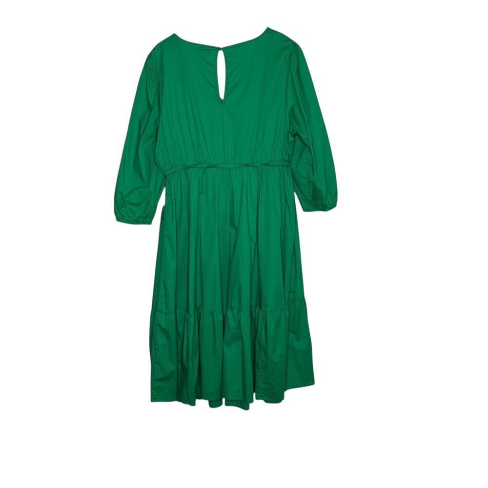 TORRID Midi Poplin Tiered Jelly Bean Green Dress Size 1X Prairie Cottagecore - Picture 9 of 9